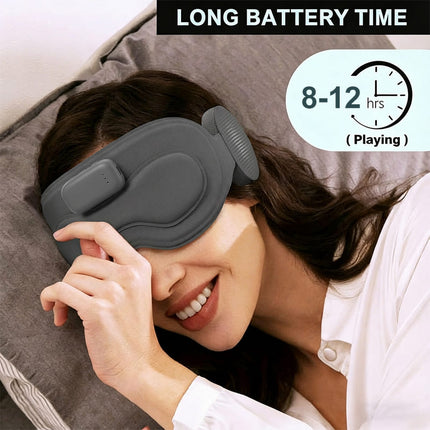 Sleep Masks with Bluetooth Sleep Headphones, 3D Contoured Eye Mask for Side Sleepers