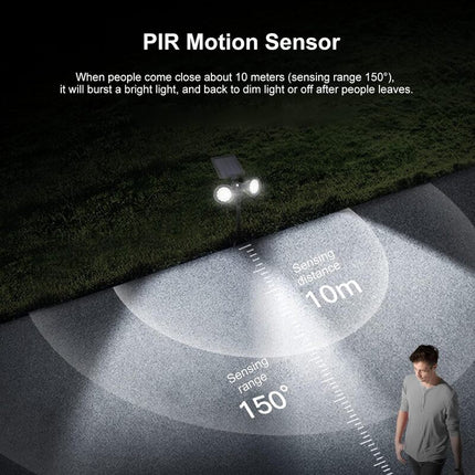 Solar Outdoor Spotlight with Motion Sensor, Exterior Solar Light for Driveway