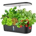 Hydroponic System 12 Pods, Hydroponics Growing System, Indoor Planter with Grow Light, Self Watering Planter for Herbs