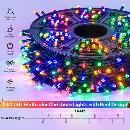 Outdoor String Lights Solar Powered, 164 ft Solar Rope Lights with Remote – image 4