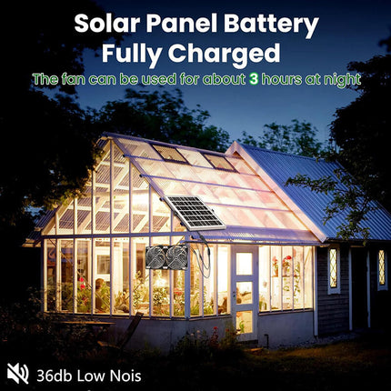 Solar Exhaust Fan for Shed and Greenhouse, Solar Attic Fan for Chicken Coop