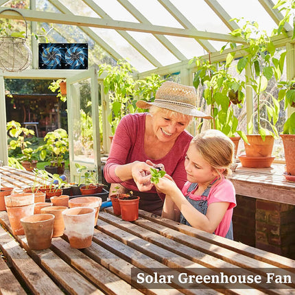 Solar Exhaust Fan for Shed and Greenhouse, Solar Ventilation Fan with 25W Panel