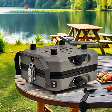 Camping Stove 2 Burner Foldable, Portable Camping Stove with Griddle – image 5