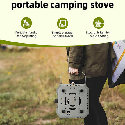Camping Stove 2 Burner Foldable, Propane Camp Stove for Outdoor Cooking – image 6