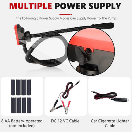 Electric Fuel Transfer Pump 12V, Oil Transfer Pump with Auto Stop