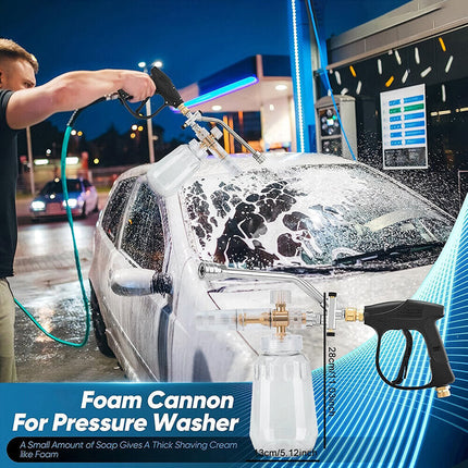 Foam Cannon Pressure Washer Gun, 2 in 1 Foam Sprayer with 7 Pressure Washer Nozzles