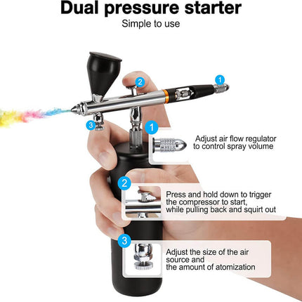 Airbrush Kit Cordless, Handheld Airbrush Compressor Kit for Models and Cakes – image 4