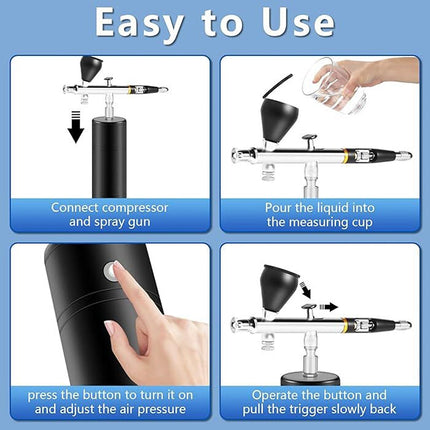 Airbrush Kit Cordless, 32 PSI Rechargeable Paint Spray Gun – image 5