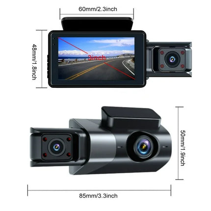 Dash Cam 3 Channel, HD Car Camera with Night Vision and G Sensor – image 7