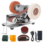 Electric Mini Belt Sander, 3 in 1 Bench Grinder and Metal Polisher, Electric Knife Sharpener for Kitchen Blades