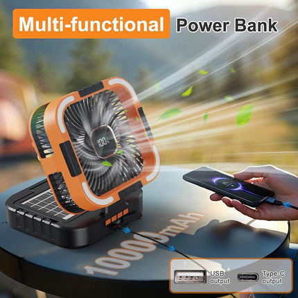 Portable Fan with LED Light, Rechargeable Battery Operated Fan with Power Bank – image 6