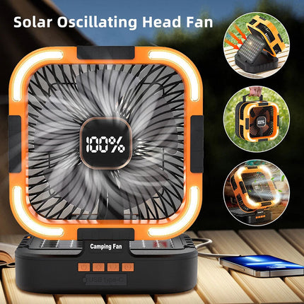 Portable Fan with LED Light, Rechargeable Battery Operated Fan with Power Bank – image 8