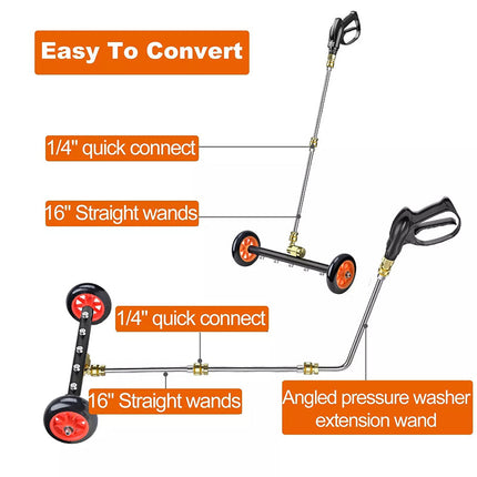 Undercarriage Pressure Washer Attachment, Pressure Washer Surface Cleaner with Water Broom – image 8