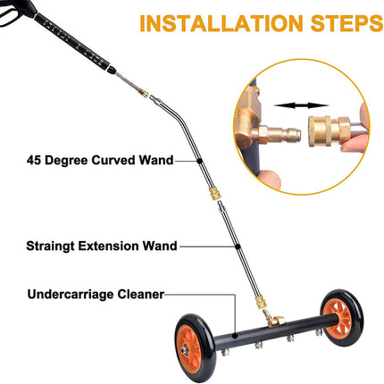 Car Undercarriage Cleaner, Pressure Washer Surface Cleaner with Water Broom – image 7