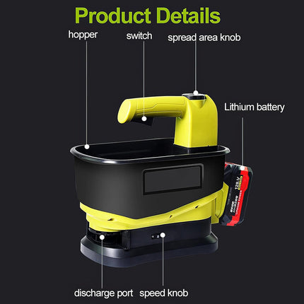 Handheld Fertilizer Spreader Electric, Lawn and Yard Spreader with Battery – image 9
