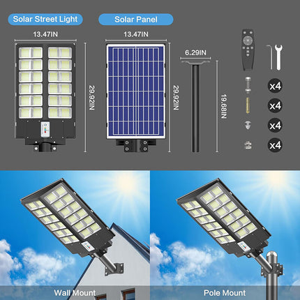 Outdoor Solar Lights with Remote, Solar Street Light Dusk to Dawn – image 8