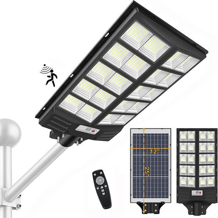Outdoor Solar Lights with Remote, Solar Street Light Dusk to Dawn, Motion Sensor Solar Flood Light for Yard