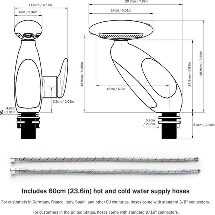 Bathroom Faucets with LED Light, Color Changing Kitchen Sink Faucet – image 9