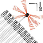 Chimney Cleaning Kit with 10 Rods, Rotary Chimney Cleaning Brush for Drill