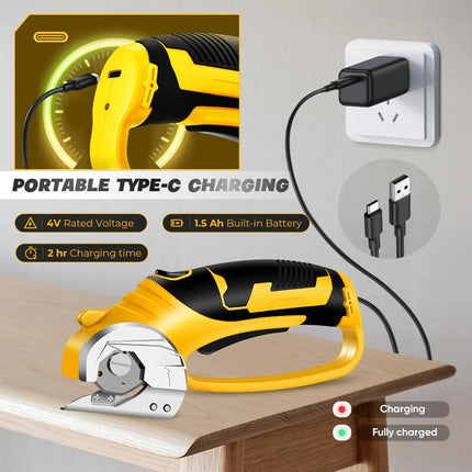 Cordless Electric Scissors for Fabric and Cardboard, Precision Cutting Tool