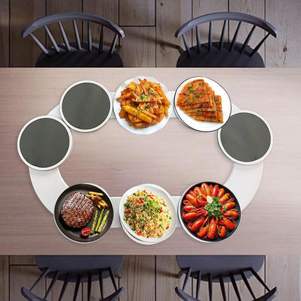 Lazy Susan for Dining Table 360 Degree Expandable, Rotating Tray for Family Meals