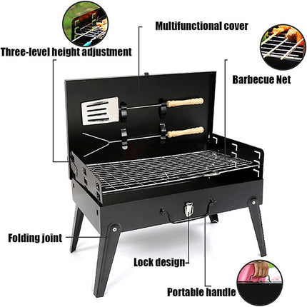 Charcoal Grill Portable and Foldable, Mini BBQ Grill for Picnic and Tailgating – image 6
