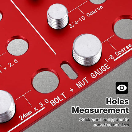 Nut and Bolt Thread Checker, Precision Measuring Tool for Mechanic Tools