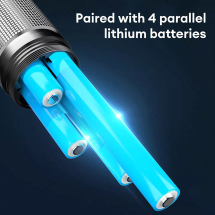 Super Bright LED Flashlight with Zoom, Rechargeable Flashlights High Lumens – image 10