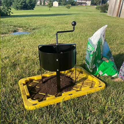 Soil Sifter Rotary Drum, Garden Tool Set with Gardening Gloves and Shovel