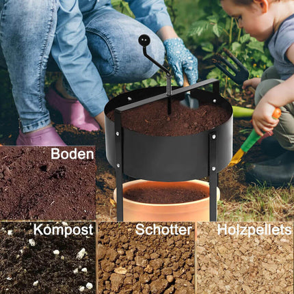Soil Sifter Rotary Drum, Hand Crank Dirt Sifter for Compost and Sand – image 4