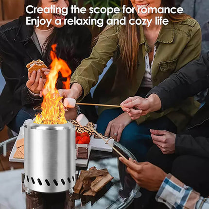 Smokeless Fire Pit, Stainless Steel Wood Burning Fire Pit for Camping and Patio – image 7