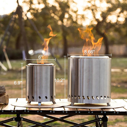 Smokeless Fire Pit, Stainless Steel Wood Burning Fire Pit for Camping and Patio