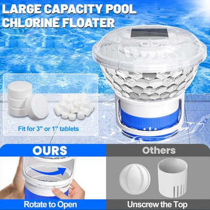 Solar Pool Chlorine Floater, Floating Pool Chlorinator with Remote – image 8