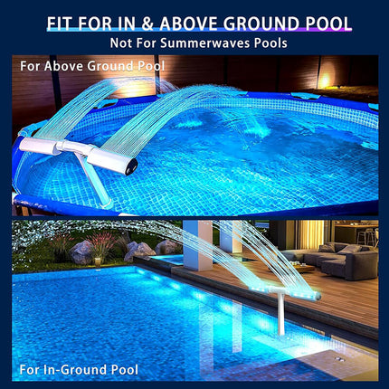 Solar Pool Fountain with LED Lights, Solar Water Fountain with Remote