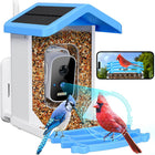 Bird Feeder Camera Solar Powered, Smart Bird Feeder with 5MP AI Camera, Solar Bird Feeder Weatherproof for Outside