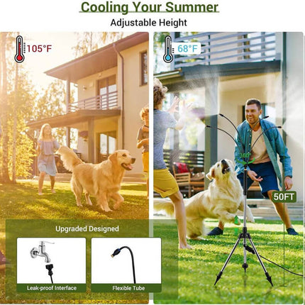 Patio Mister with Tripod, Outdoor Misting System for Backyard Cooling – image 4