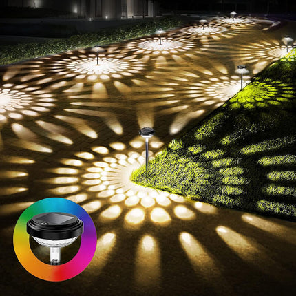 Outdoor Solar Lights for Garden, Mandala Solar Pathway Lights