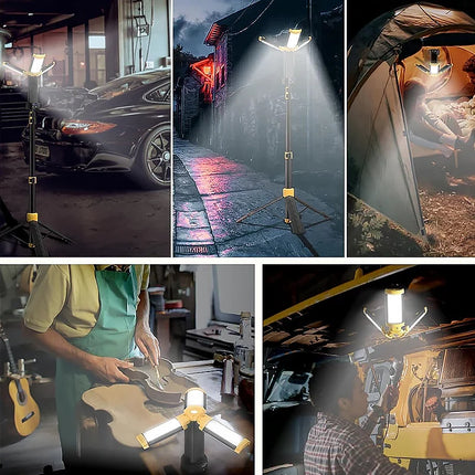 LED Work Light with Tripod Stand, Telescopic Camping Light
