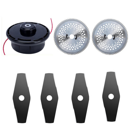 Weed Wacker Blades, Brush Cutter Blade Set with 8 and 9 Inch Metal Blades, Weed Eater Attachment and Trimmer Head