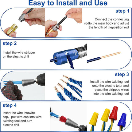 Wire Stripper for Drill, Electric Cable Stripper and Wire Twister – image 9
