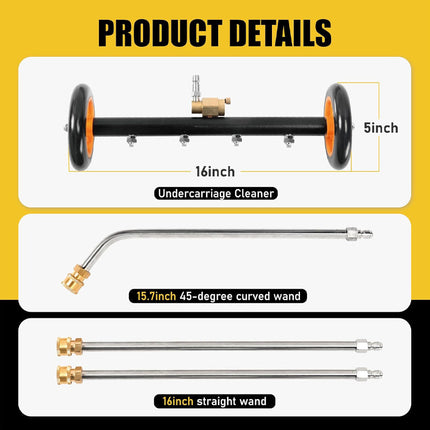 Pressure Washer Surface Cleaner with Water Broom, Undercarriage Pressure Washer Attachment – image 10