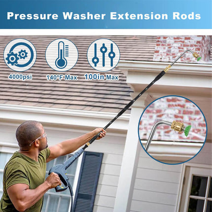 Pressure Washer Extension Wand 4000 PSI, Telescoping Power Washer Wand with 6 Nozzle Tips