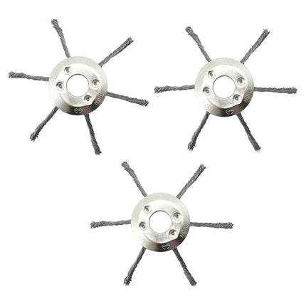 Weed Eater Head with Steel Wire, Trimmer Head Replacement for Brush Cutter, Universal Trimmer Head for Moss and Weeds