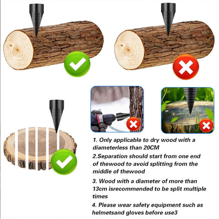 Log Splitter Drill Bit square, round and hex shanks – image 5