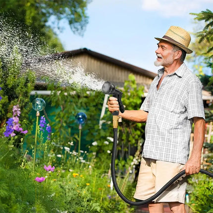 Expandable Garden Hose 100 ft, Lightweight Flexible Water Hose with Nozzle