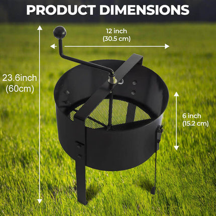 Soil Sifter Rotary Drum, Hand Crank Dirt Sifter for Compost and Sand – image 6