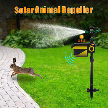 Motion Activated Sprinkler Solar Powered, Motion Sensor Sprinkler for Yard