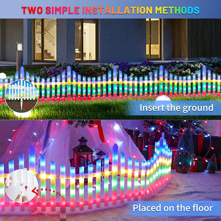 Solar Fence Light with Remote, Outdoor Solar Garden Lights for Yard and Flower Beds – image 5