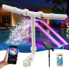 Solar Pool Fountain with LED Lights, Floating Pool Water Feature for Above Ground Pool, Solar Water Fountain with Remote