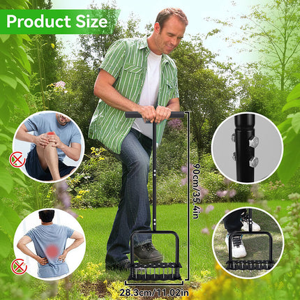 Manual Lawn Aerator Tool with 14 Spikes, Grass Aerator for Yard and Garden – image 7